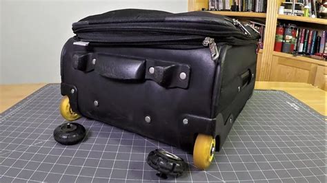 Place your old bearings and plugs into the new wheel. . How to replace wheels on victorinox luggage